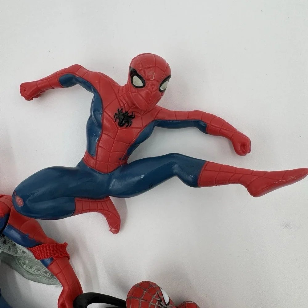 Marvel Spider-Man Action Figure Lot 8pc Set Large Figure Toy Car Web Wings